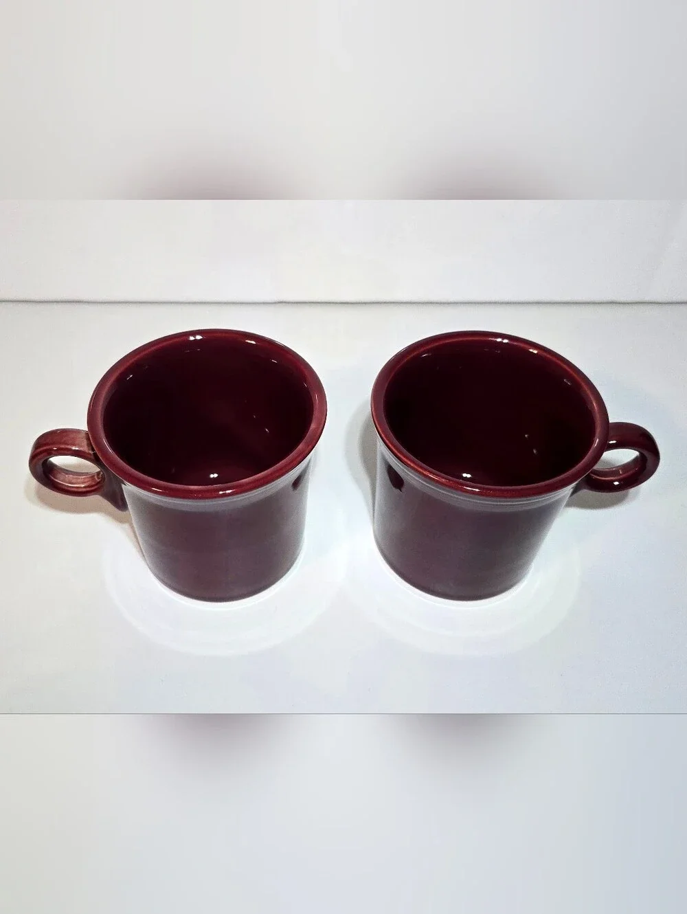 HLC Fiesta Cinnabar O-Ring Mug Set of 4 Retired Ceramic Fiestaware Cups